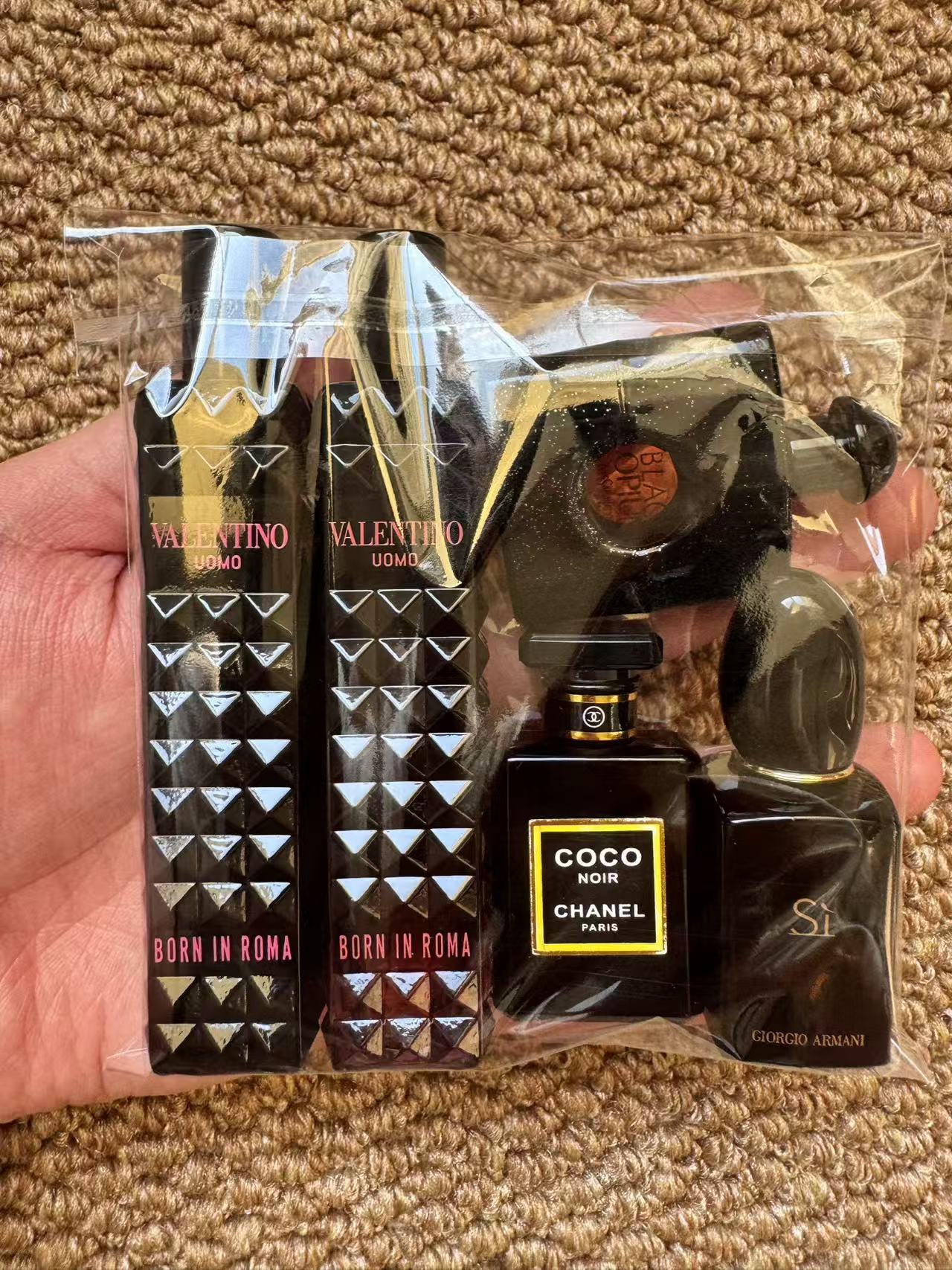 Combination perfume sample set for trial 5 samples