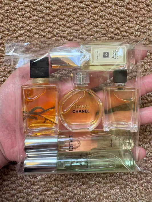 Combination perfume sample set for trial 6 samples