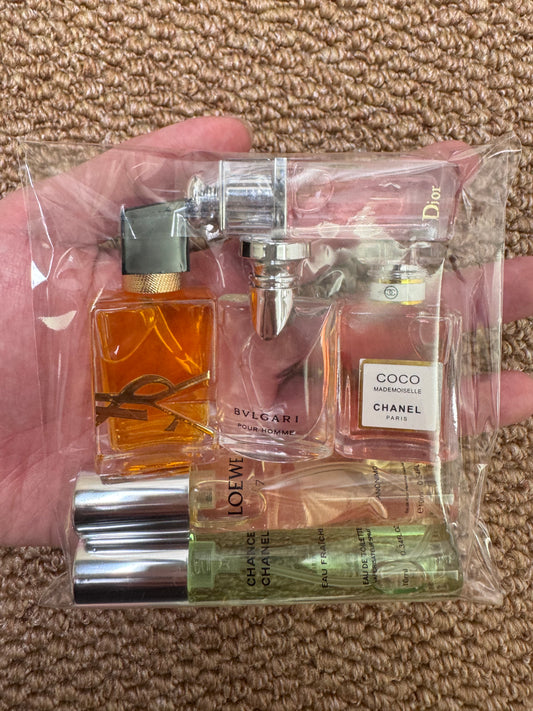 Combination perfume sample set for trial 6 samples