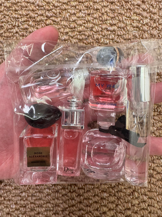 Combination perfume sample set for trial 6 samples