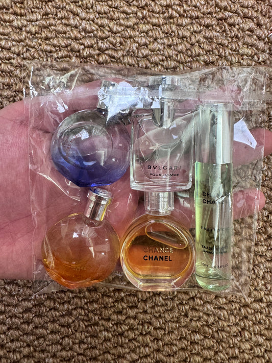 Combination perfume sample set for trial 5 samples