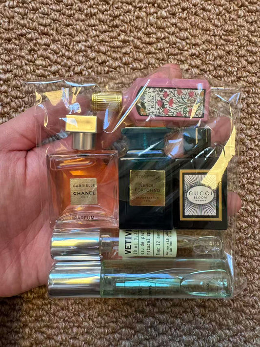 Combination perfume sample set for trial 6 samples